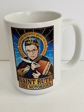 Ruth Bader Ginsburg Ceramic Coffee Mug “ Saint Ruth” The Notorious RBG 