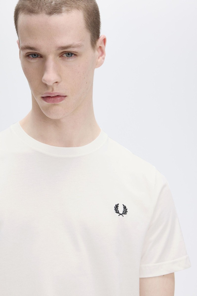 ★FRED PERRY★ Sport Ringer T-shirt White AFPM2513519100 Fred Perry Ringer T-Shirt Plain In Cotton M3519 Men White