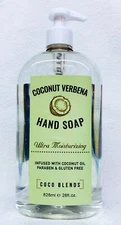 1 Home & Body Company Coco Blends COCONUT VERBENA Liquid Hand Soap Wash 28 oz