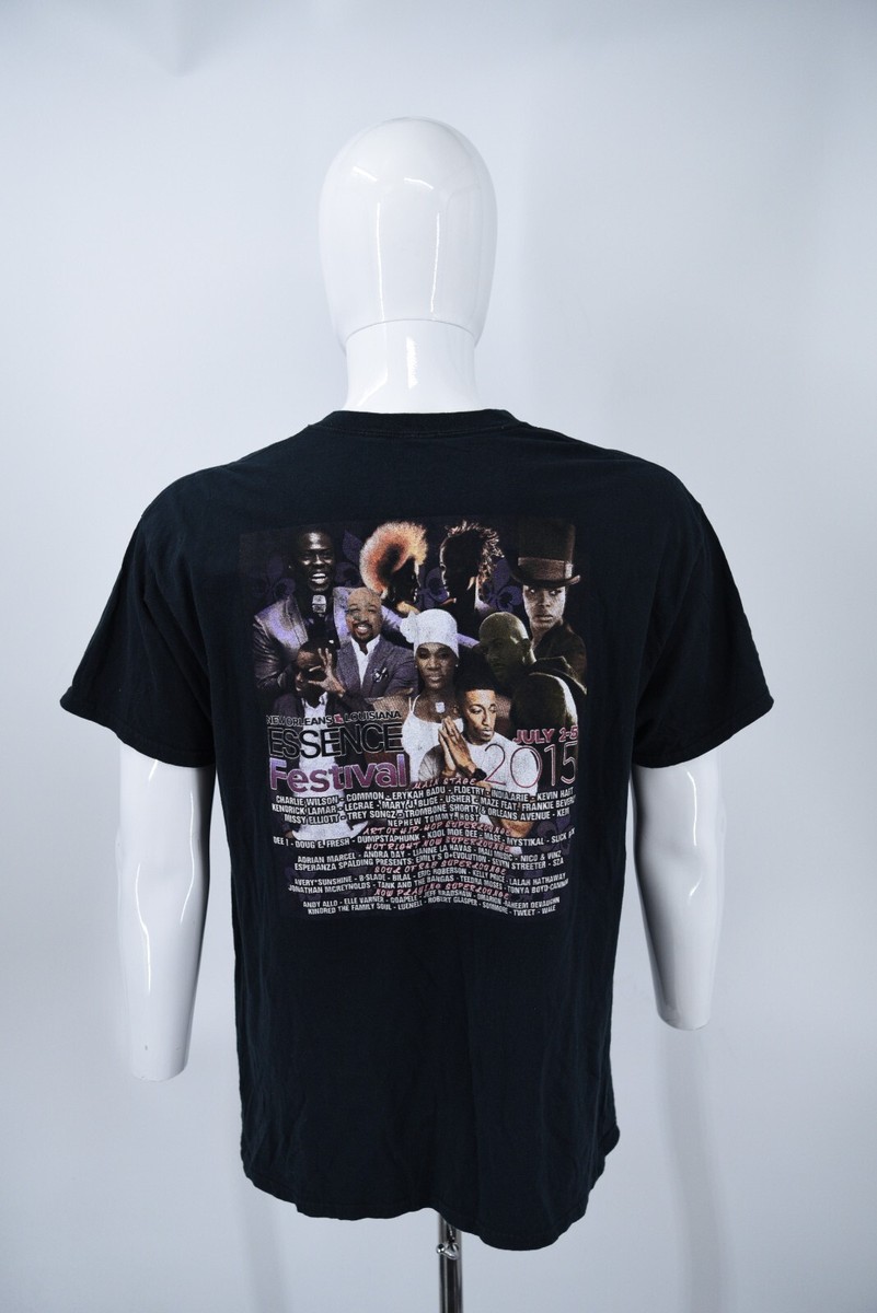 Essence Fest 2015 New Orleans Double Sided Black T-Shirt Mens