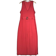 Belted Sleeveless Maxi Dress Plus Size 2X Hot Pink Fashion Nova Jersey Knit Slit