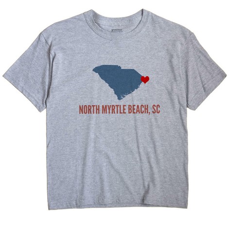North Myrtle Beach South Carolina SC T-Shirt HEART - Picture 4 of 6