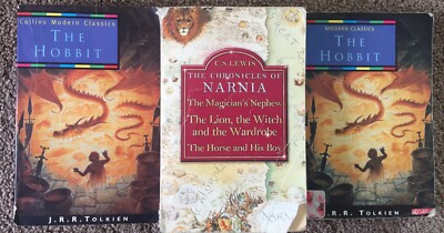 SALE Classic 3 BOOK BUNDLE CS LEWIS+THE HOBBIT X2 CHILDREN'S STORIES TEEN SCHOOL