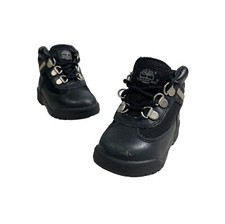 Timberland Toddler Black Leather Mesh Boots Size 5.5