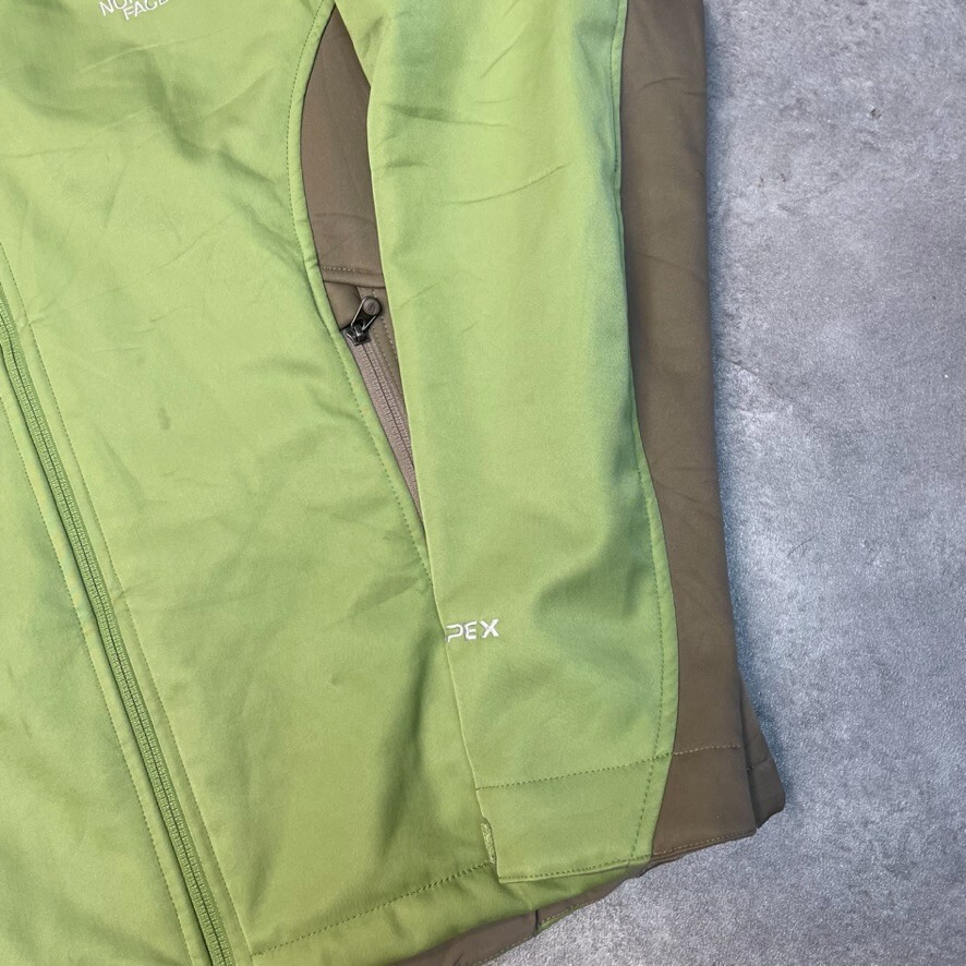 The North Face Windbreaker Womens Apex Full Zip TNF Fleece Jacket Green, Large image 5