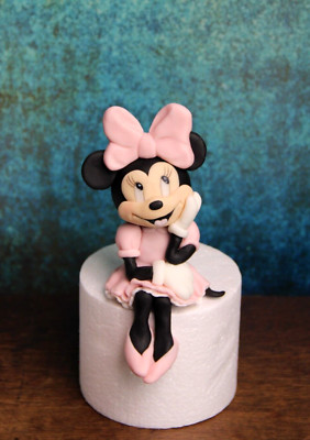 Minnie Mouse inspiriert Handarbeit Fondant Figur Geburtstag Tortenaufleger