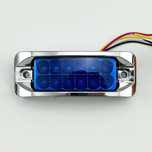 12-LED White Truck Side Marker Lights Clearance Chrome for Freightliner 12V24V - Foto 9 di 27