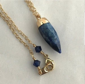 Lapis-Lazuli-pendant-18-inch-gold-filled-chain-handmade