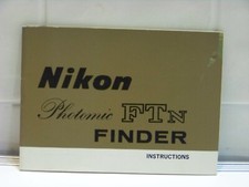 Vintage Nikon Photomic FTN Finder Instructions photography