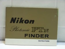 Vintage Nikon Photomic FTN Finder Instructions photography