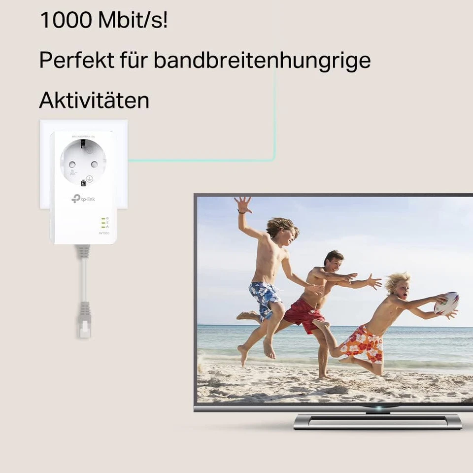 TP-Link TL-PA7019P KIT AV1000 Gigabit Powerline DLAN Adapter mit Steckdose Plug - Bild 4 von 4