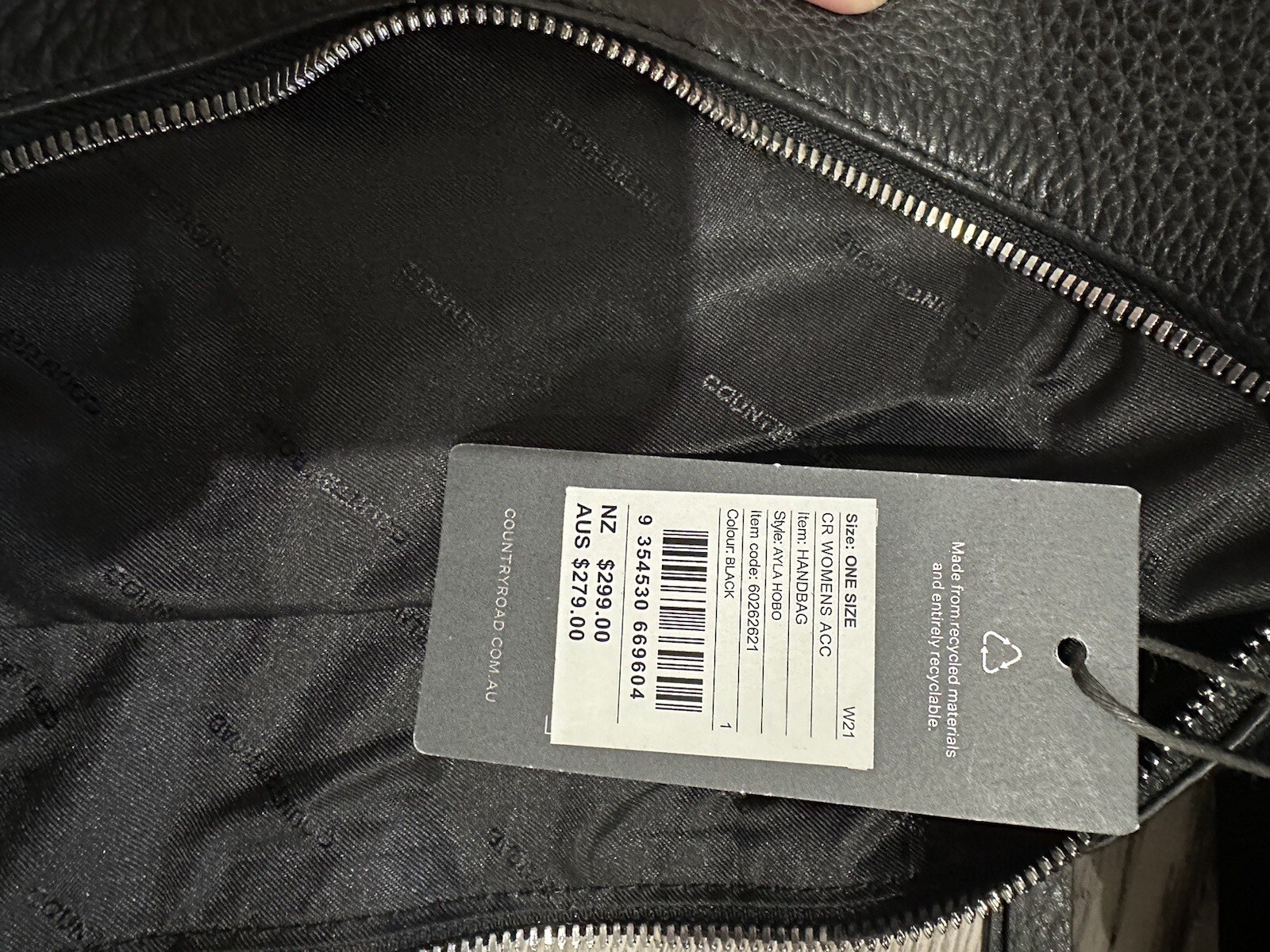 country road brand new genuine black leather bag eBay