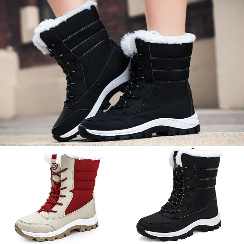 Womens mid top calf walking boots