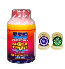 SSS Practice XL 500g Carrom Powder with 2 Re-Bounce Striker US