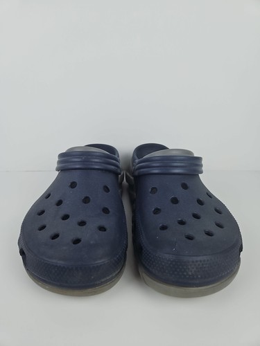 Crocs Duet Max Dual Comfort Clogs Navy Blue Gray Size Men's 9 Women's 11 - Picture 3 of 9