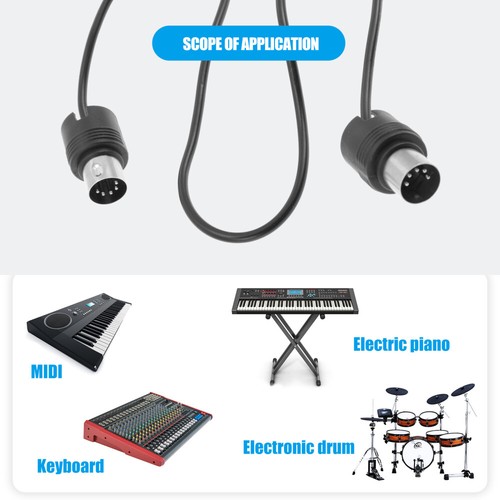 Câble Audio Portable Instrument Câble MIDI Accessoire Guitare Audio Connecteur - Photo 12/12