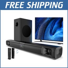 Immersive 2.1 Surround Sound System with Detachable Speaker  Adjustable Bass