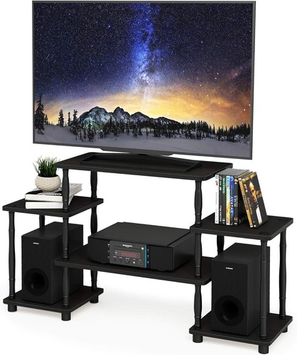 Freestanding TV Stand Entertainment Center Classic Square Corner Living Room New - Picture 6 of 7