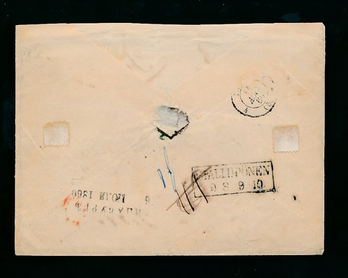 RUSSIA 1860 ENVELOPE PETROGRAD FRANCO AUS RUSSLAND FRAMED HANDSTAMPS DOUBLE RATE - Picture 3 of 3