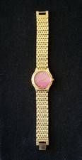 NWOT Geneva Rose Tone Watch Burgundy Dial Lin...