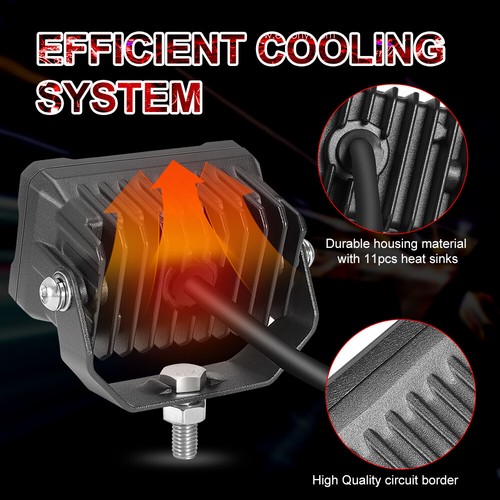 3inch LED Work Light Flood/Spot Cube Pods Bar Driving Fog Lamp Offroad Truck SUV - Picture 176 of 203