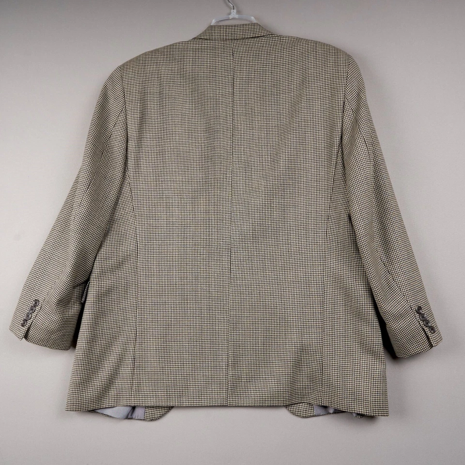 Blazer Ralph Lauren Hombre 41R Beige Negro Pata de Gallo Lana 2 Botones Abrigo Deportivo Foto 3 de 4