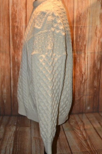 Vtg KENNY Heavy Knit Irish Wool Fisherman Sweater Mens XL Made in Ireland - Picture 4 of 9