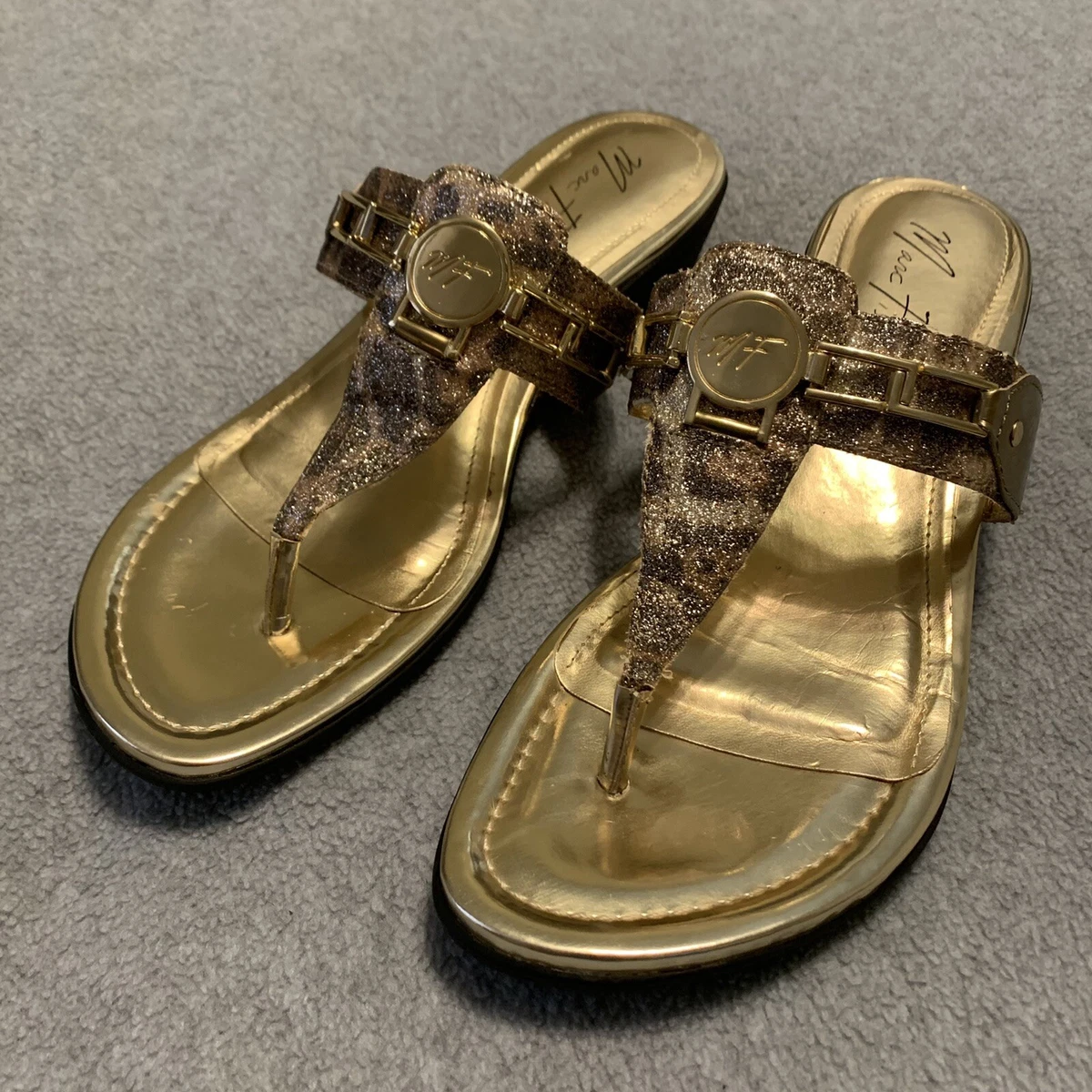 Marc Fisher Womens Amina2 Good Thong Sandals Shoes 10 Medium