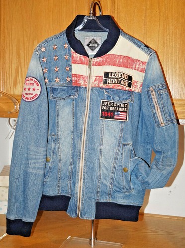 VINTAGE JEEP BLUE JEAN DENIM JACKET S 