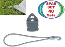 40 x tarpaulin tarpaulin mini clip grey  18 cm x  4 mm tension rubber hook tensioner