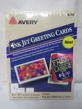 Avery 8316 Half-Fold Greeting Cards Inkjet 5 1/2 x 8 1/2 Matte White 25/Box K42J