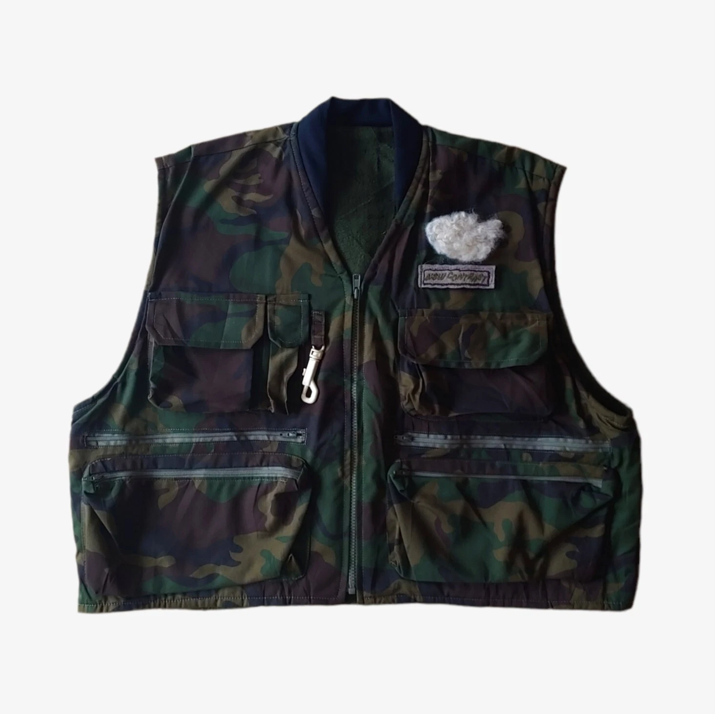 Vintage 90s Men's New Contrast Camouflage Utility Vest, Tactical Camo Hunting