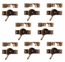 Window Sash Lock Ornate Solid Brass Antique Piece of Pack 8 Sash Window Locks