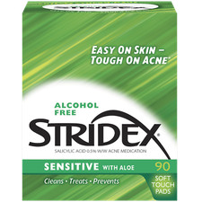 Stridex Daily Care Alcohol Free Acne Pads Aloe For Sensitive Skin 90 Count