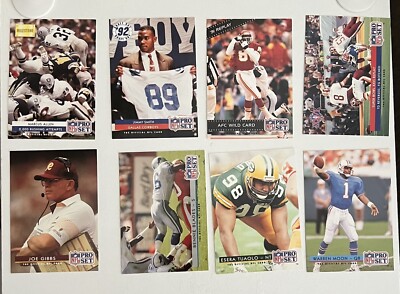 1992 Pro Set Football Cards Lot Of 14 Marcus Allen Warren Moon Joe Gibbs