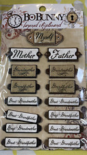 2013 Bo Bunny Layered Chipboard Embellishment TimePiece Family Genealogy