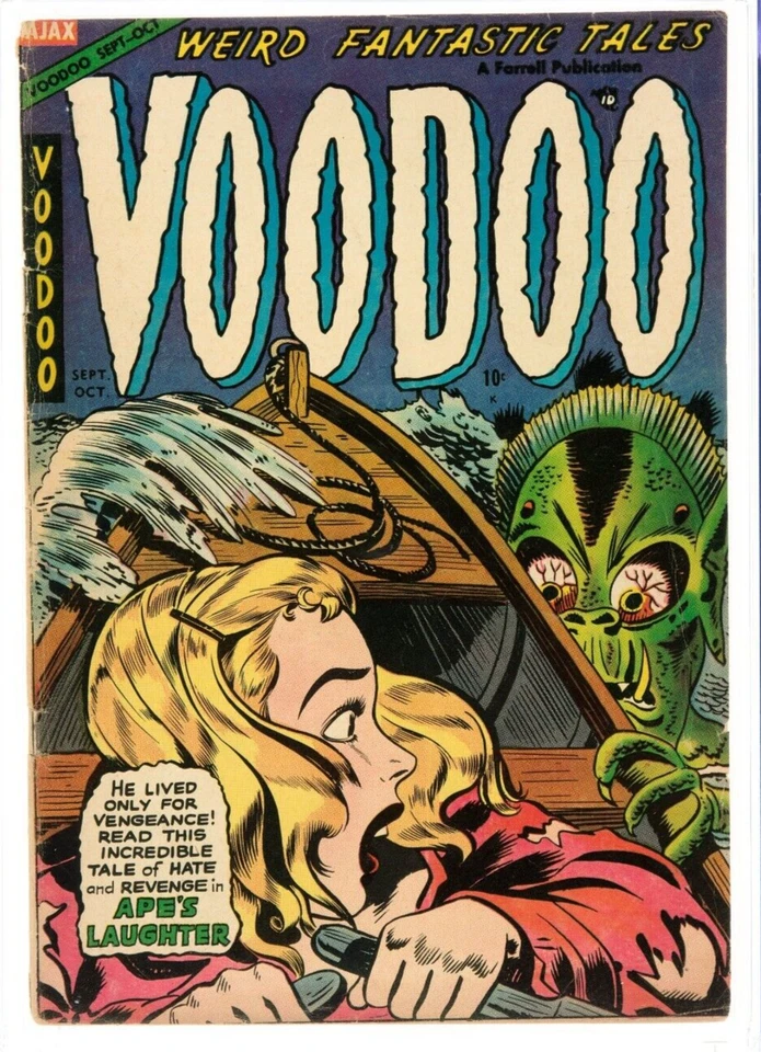 🔥Voodoo 17 1954 SCARCE "GERBER 5" PRE-CODE HORROR SEA-MONSTER COVER PCH CGC 4.0 - Image 4 of 4