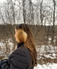 Real Fur Red Fox Earmuffs