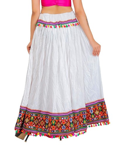 Boho Gypsy Old Kuchi Embroidery Banjara Skirt Tribal Ethnic Embroidered Skirt 04 - Picture 4 of 4