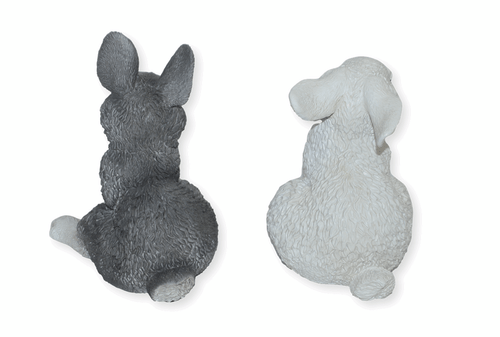 Deco Figura Conejos Colección Castagna De Resin/Piedra Artificial H 19-22 CM - Imagen 4 de 4