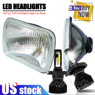 Pair 5x7'' 7x6'' LED Headlights Hi/Lo For Toyota Pickup 82-95 Tacoma 1995-1997