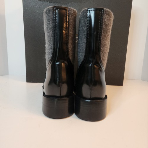 NIB J. Crew Spazzo Black Italian Leather Rib-Cuff Boots 8.5 M - Picture 5 of 8