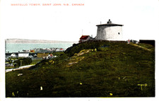 Martello Tower Saint John N.B. Canada Vintage Postcard