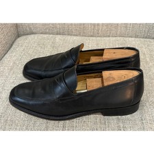 Bruno Magli Ivy Mens Black Leather Penny Loafers Made in Italy Size 10 M