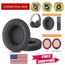 Memory Foam Earpads for Beats Studio 2  3 - Soft, Breathable, Grey Cushions