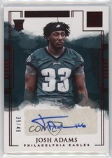 2018 Panini Impeccable Rookie Auto Red 39/49 Josh Adams #158 Auto 0je3