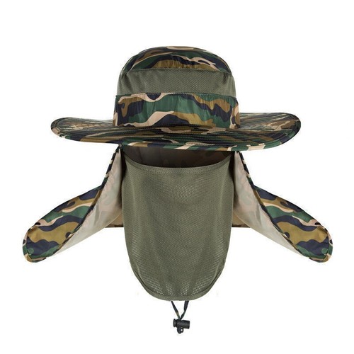 Adult Legionnaire Hat with Neck Flap & Face Cover Sun UV Protection Baseball Cap - Picture 9 of 28