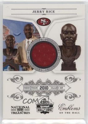 2010 Playoff National Treasures Materials 10/99 Jerry Rice #14 HOF 05k6