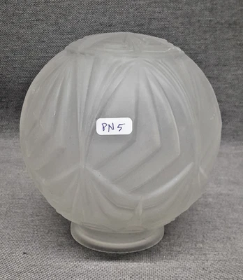lampe ART DECO - GLOBE Verre Moulé Dépoli moderniste - Photo 1/4