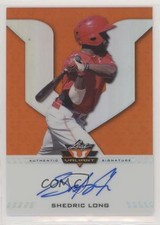 2017 Leaf Valiant Draft Orange 15/25 Shed Long Shedric Long #BA-SL1 Auto 0c6